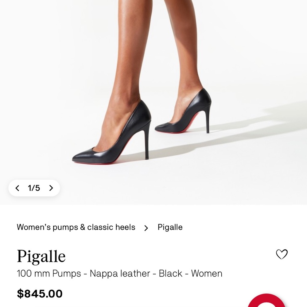 AUTHENTIC Christian Louboutin Pigalle Follies 100 mm NAPPA Black Leather Pumps